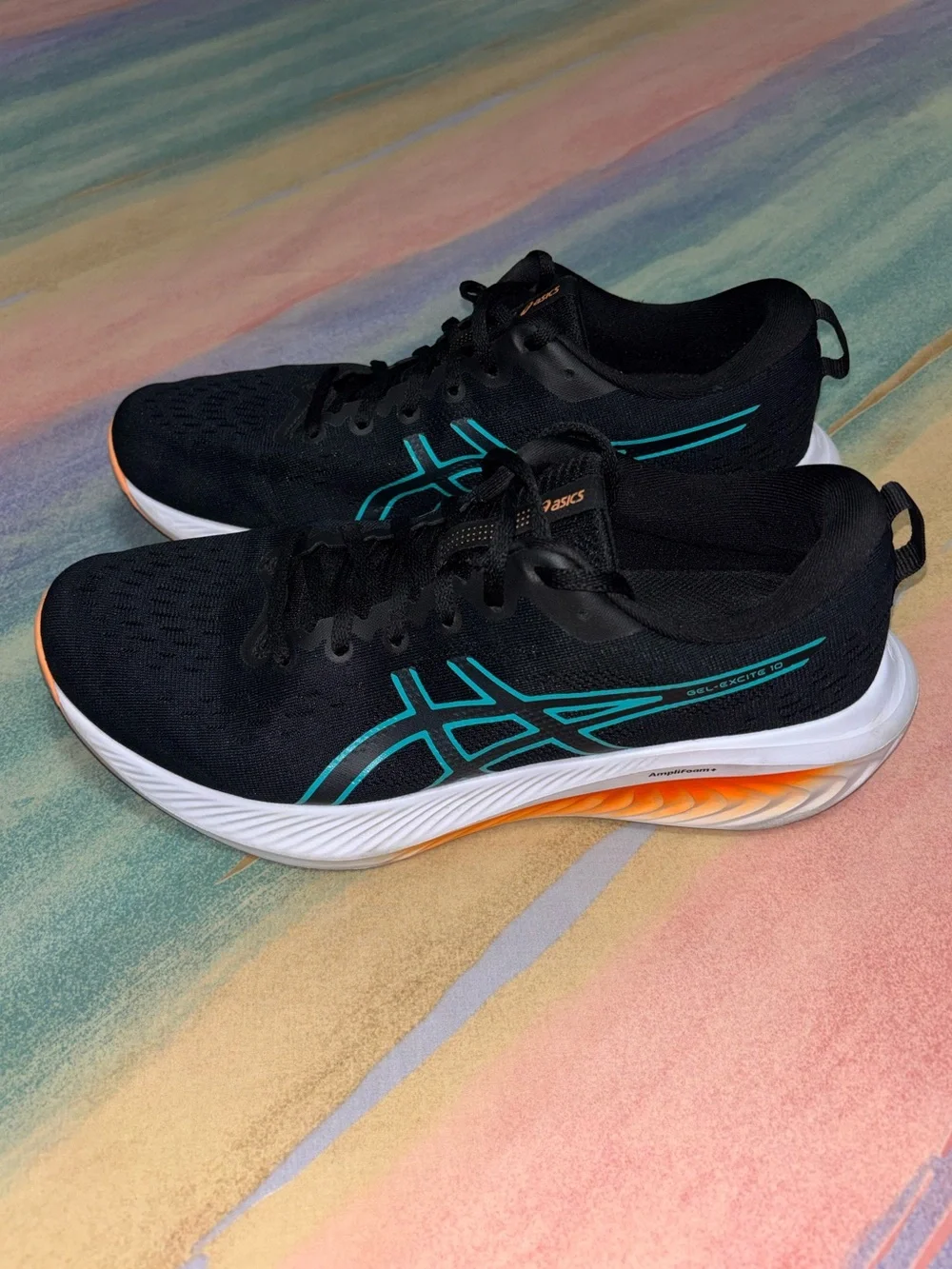 Size 10 men’s  ASICS GEL-Excite 10 Sneakers black running shoes